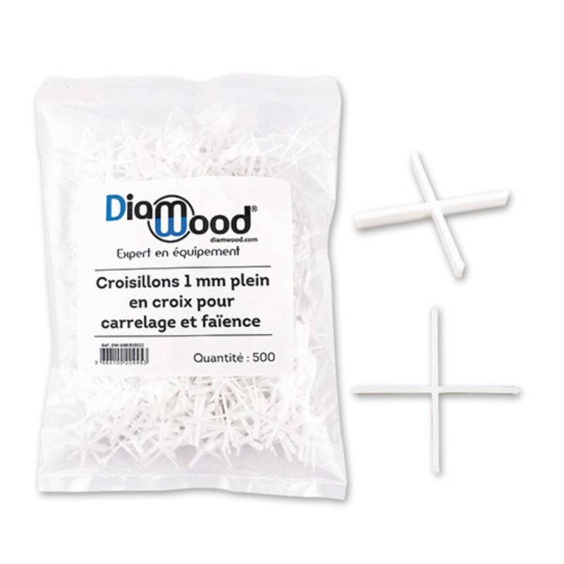 500 Crosses 1 mm Solid for Tiles and Earthenware - Diamwood 500 Crosses 1 mm Solid for Tiles and Earthenware - Diamwood