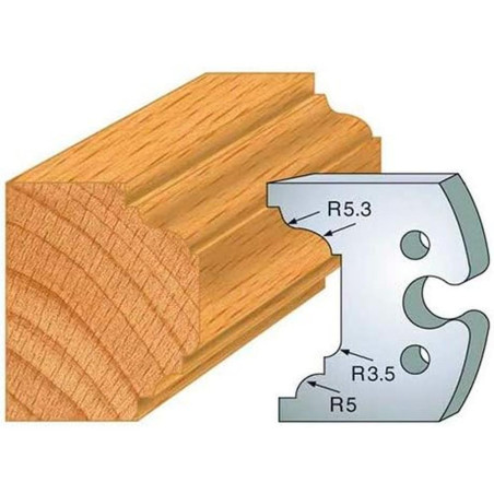 Jeu de 2 Fers Profilés Acier HT 50mm N°204 - Résistance et Précision - Outil Indispensable pour Menuiserie - LEMAN