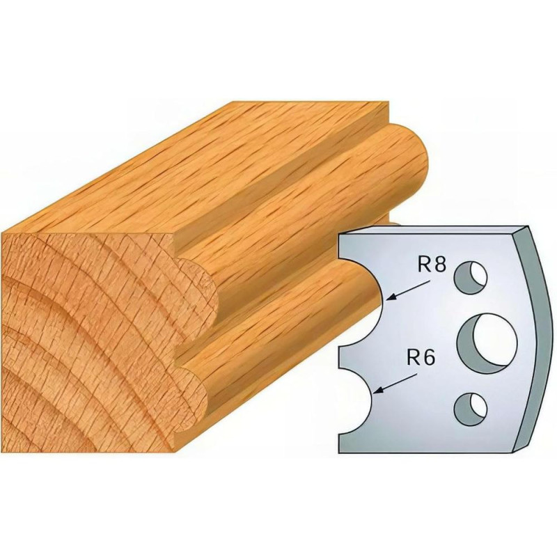Jeu de 2 Fers Profilés Acier HT 40mm - Résistance et Précision - Outil Indispensable pour Menuiserie - LEMAN