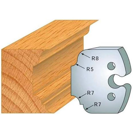 Jeu de 2 Contre-Fers Profilés HT.50mm N°207 - Précision et Robustesse - Outil Indispensable pour Menuiserie - LEMAN