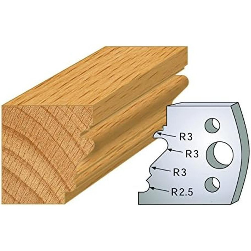 Jeu de 2 Fers Profilés Acier HT 40mm - Résistance et Précision - Outil Indispensable pour Menuiserie - LEMAN