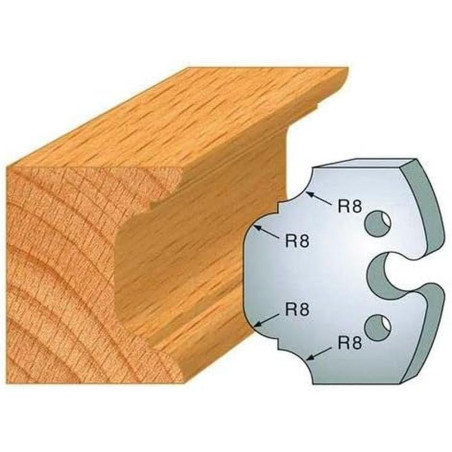 Jeu de 2 Contre-Fers Profilés HT 50mm - N°214 - Précision et Robustesse pour Usinage - LEMAN