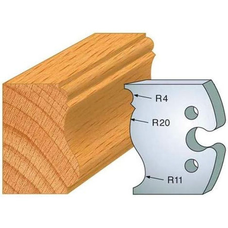 Jeu de 2 Contre-Fers Profilés HT 50mm - N°254 - Précision et Robustesse pour Usinage - LEMAN